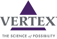 Vertex logo on Living Rare website.